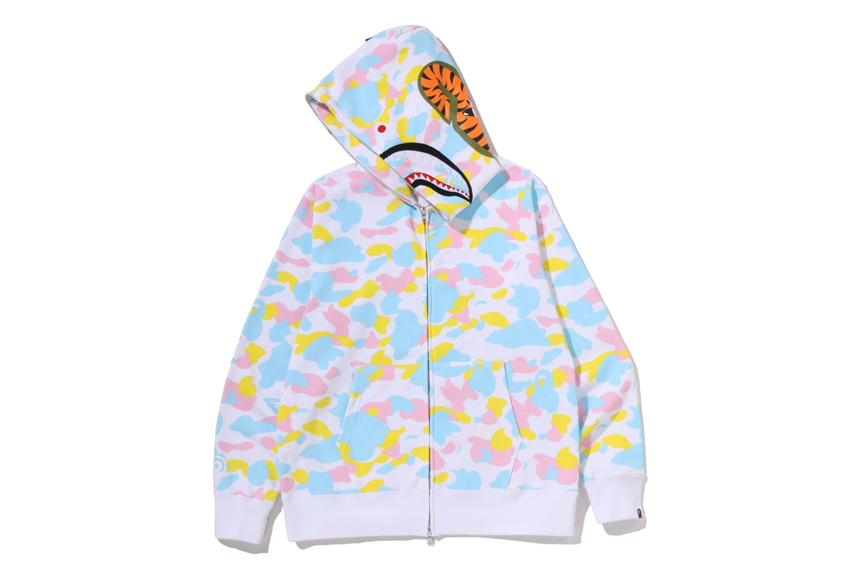 MULTI CAMO SHARK FULL ZIP HOODIE