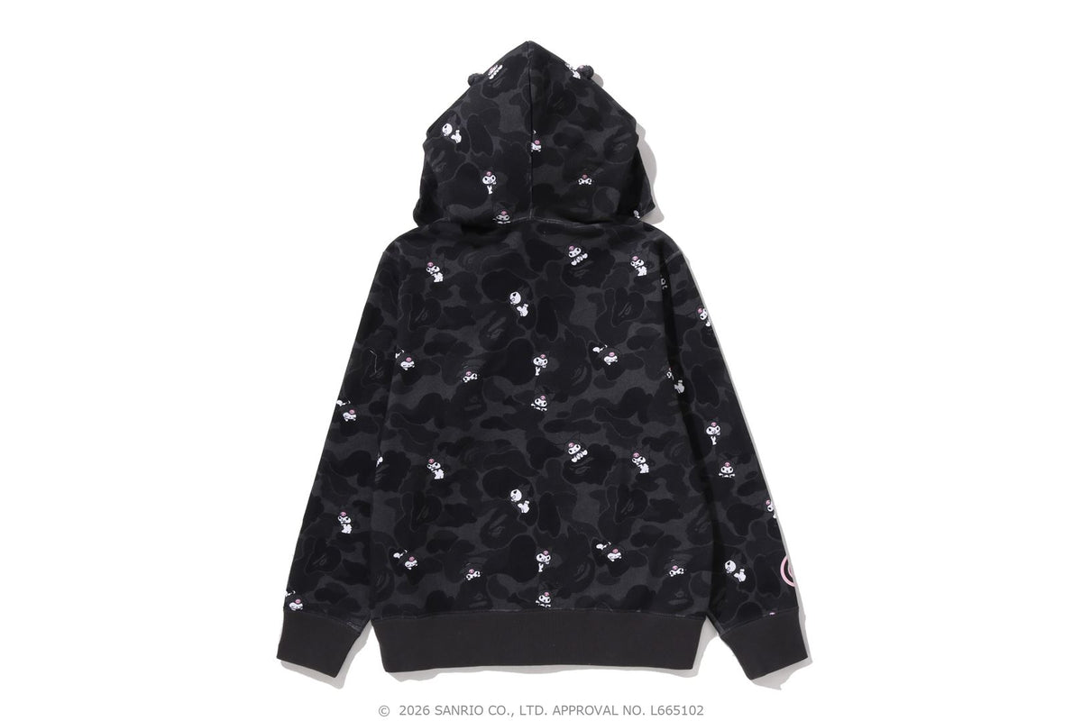 BAPE X KUROMI CAMO FULL ZIP HOODIE  LADIES