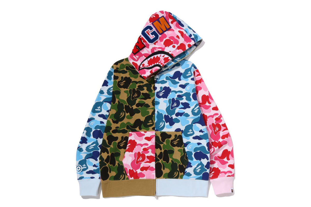 ABC CAMO CRAZY SHARK FULL ZIP HOODIE