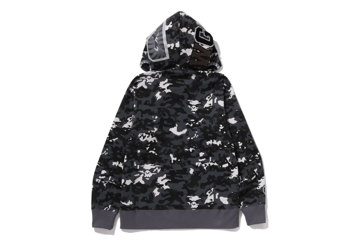 MULTI PIXEL CAMO SHARK REGULAR FIT FULL ZIP HOODIE