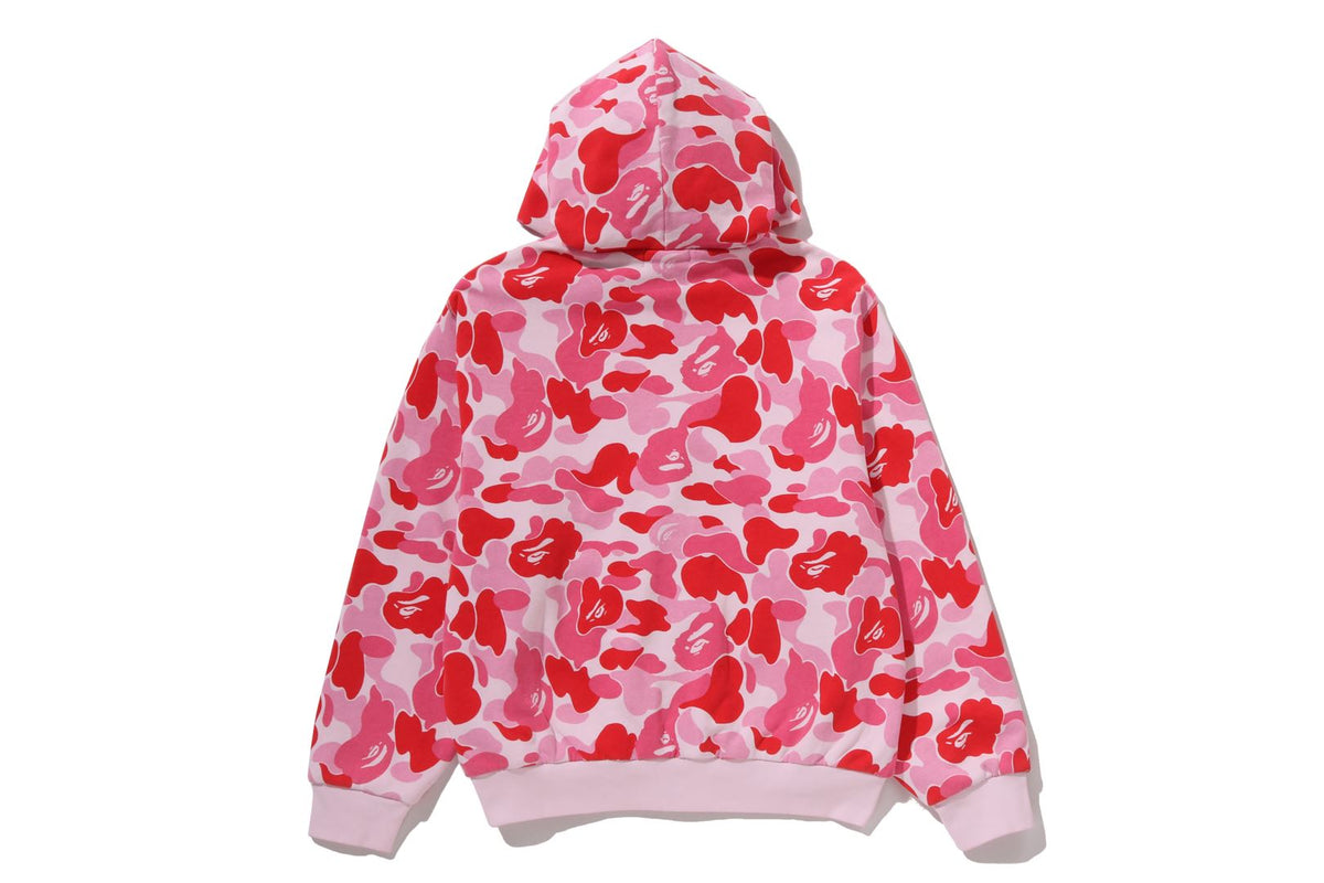 ABC CAMO HEAVY WASH CROPPED FIT ZIP HOODIE