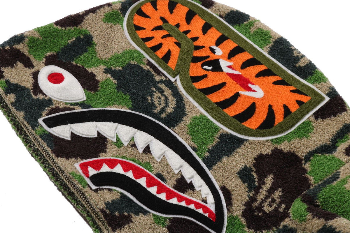 ABC CAMO TOWEL JACQUARD SHARK CROPPED FULL ZIP HOODIE LADIES