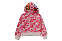 ABC CAMO TOWEL JACQUARD SHARK CROPPED FULL ZIP HOODIE LADIES