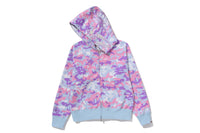 MULTI PIXEL CAMO SHARK FULL ZIP HOODIE LADIES