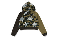 STA OVER PRINT 1ST CAMO CRYSTAL STONE COLLEGE FULL ZIP HOODIE LADIES