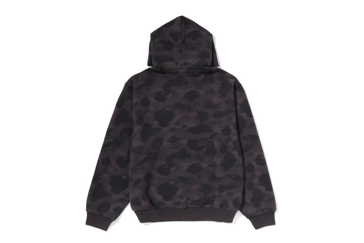 COLOR CAMO HEAVY WASHED CROPPED FIT ZIP HOODIE