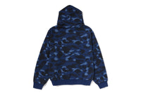 COLOR CAMO HEAVY WASHED CROPPED FIT ZIP HOODIE