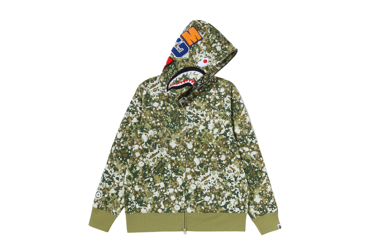 SPLASH CAMO SHARK FULL ZIP HOODIE