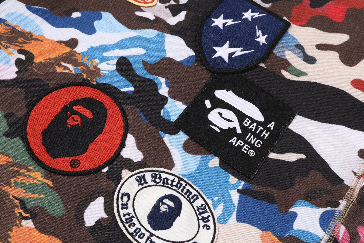 HYBRID CAMO MULTI BADGE SHARK RELAXED FIT FULL ZIP HOODIE
