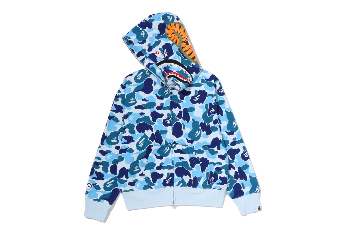 ABC CAMO CRYSTAL STONE SHARK FULL ZIP HOODIE LADIES