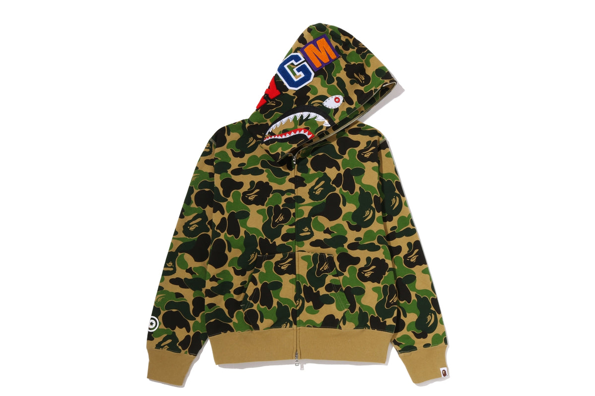 ABC CAMO CRYSTAL STONE SHARK FULL ZIP HOODIE LADIES