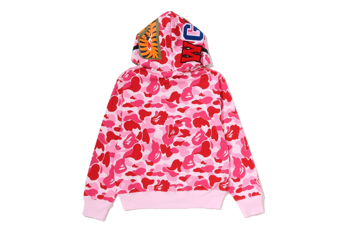 ABC CAMO CRYSTAL STONE SHARK FULL ZIP HOODIE LADIES