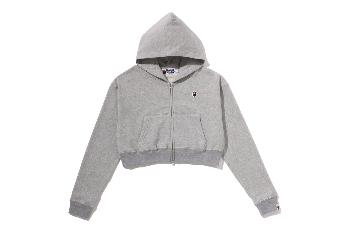 APE HEAD ONE POINT CROPPED ZIP HOODIE
