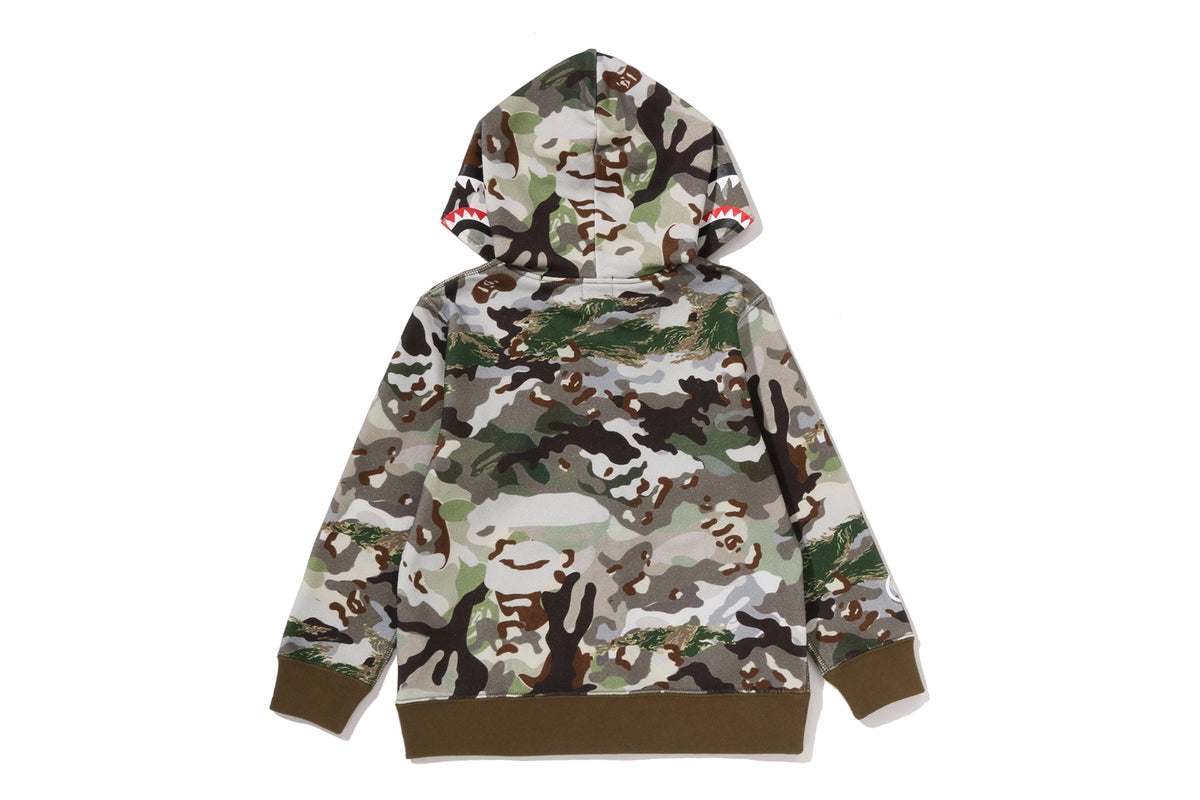 HYBRID CAMO SHARK ZIP HOODIE KIDS