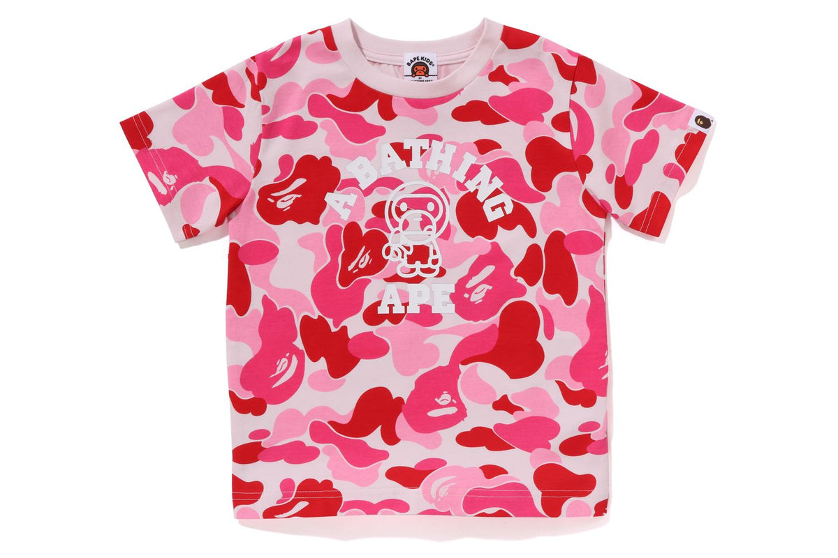 BAPE KIDS ABC CAMO BABY MILO COLLEGE T-SHIRT