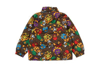 MILO MULTI DINOSAURS PATTERN ZIP HOODIE PADDED JACKET KIDS