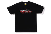 BAPE MENS BLACK & RED COTTON PRINTED CHRISTMAS BABY MILO T-SHIRT
