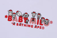 BAPE KIDS COTTON PRINTED CHRISTMAS BABY MILO T-SHIRT