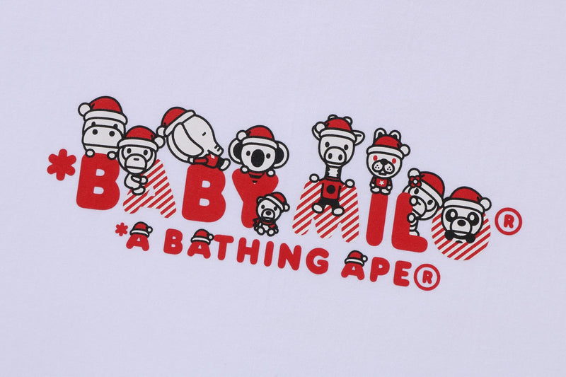 BAPE KIDS COTTON PRINTED CHRISTMAS BABY MILO T-SHIRT