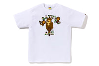 BAPE MENS ABC CAMO COLLEGE MILO T-SHIRT