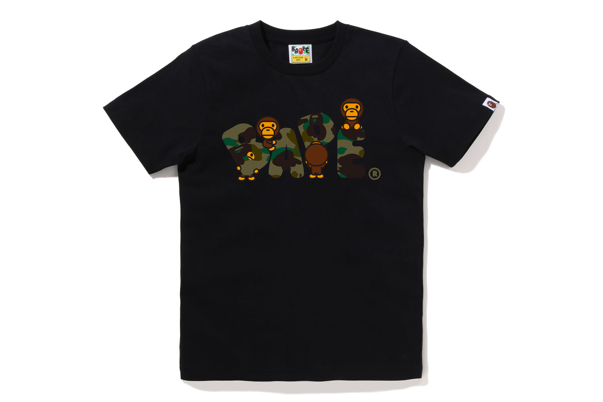 1ST CAMO MILO BAPE LOGO TEE