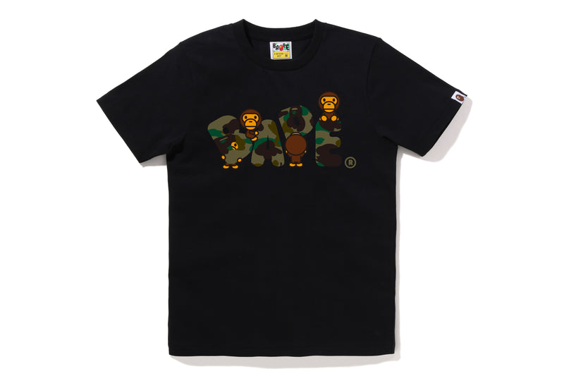 1ST CAMO MILO BAPE LOGO TEE