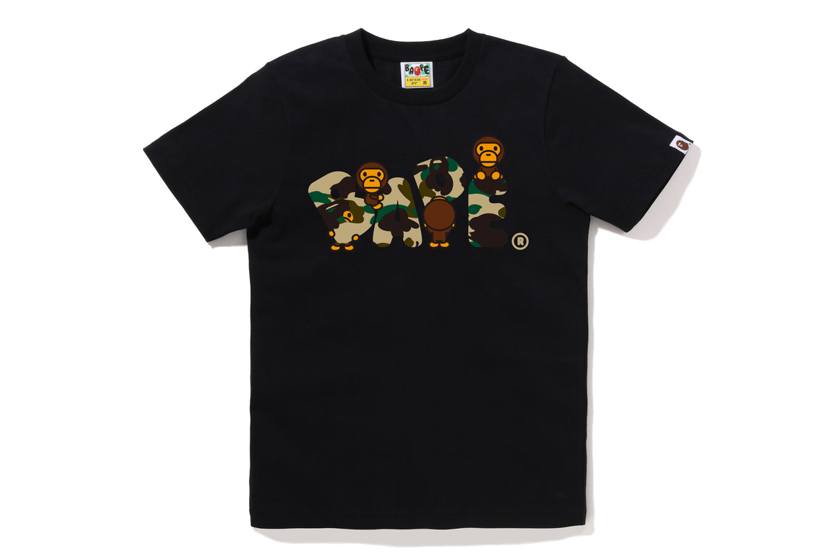 1ST CAMO MILO BAPE LOGO TEE