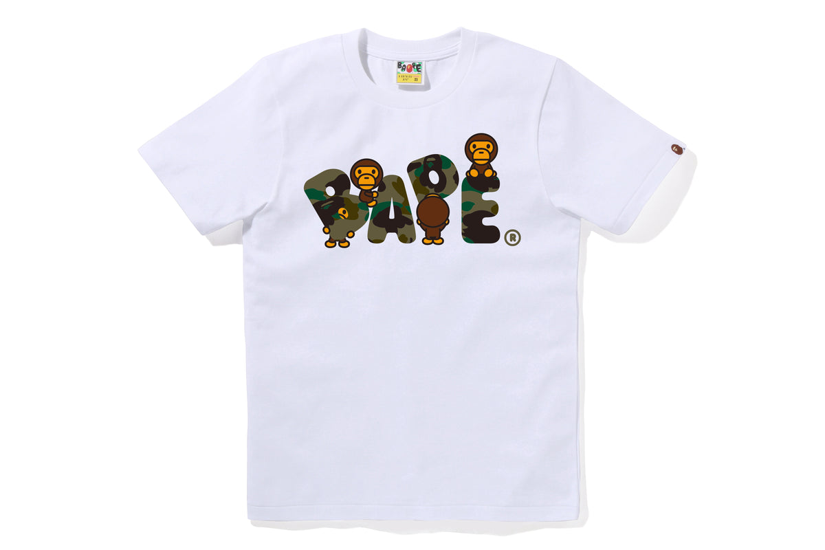 1ST CAMO MILO BAPE LOGO TEE