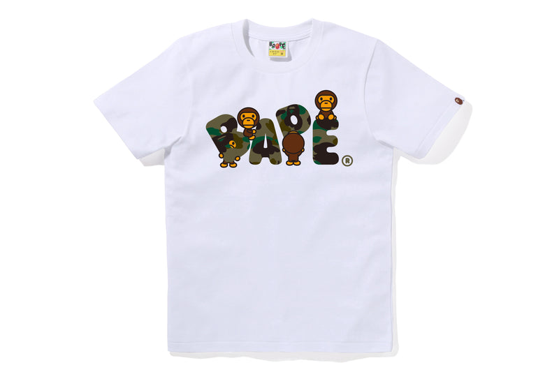 1ST CAMO MILO BAPE LOGO TEE