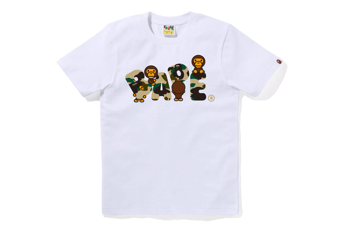 1ST CAMO MILO BAPE LOGO TEE