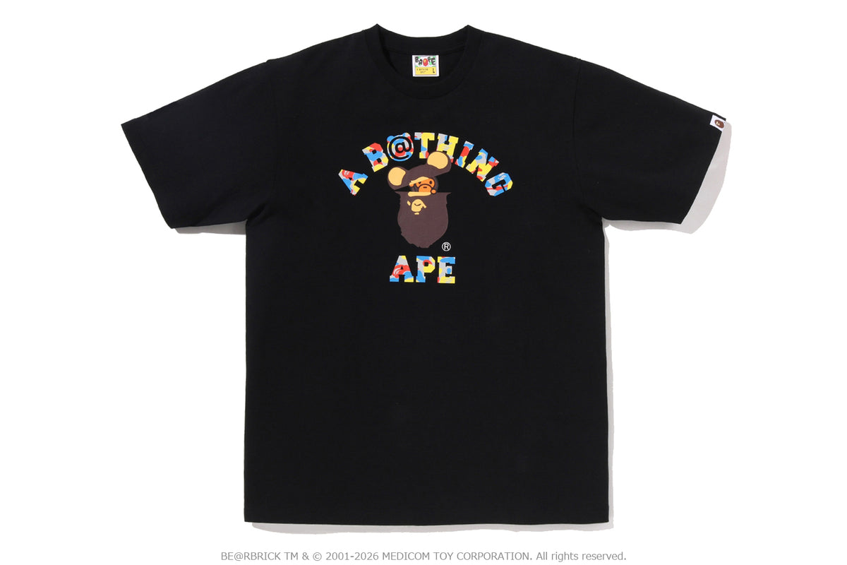 BAPE X MEDICOM TOY 30TH ANNIV. COLLEGE MILO TEE