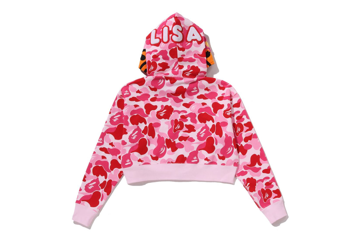 ABC CAMO BABY LISA CROPPED FULL ZIP HOODIE LADIES
