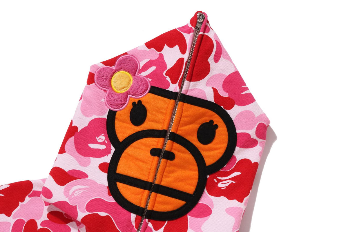 ABC CAMO BABY LISA CROPPED FULL ZIP HOODIE LADIES