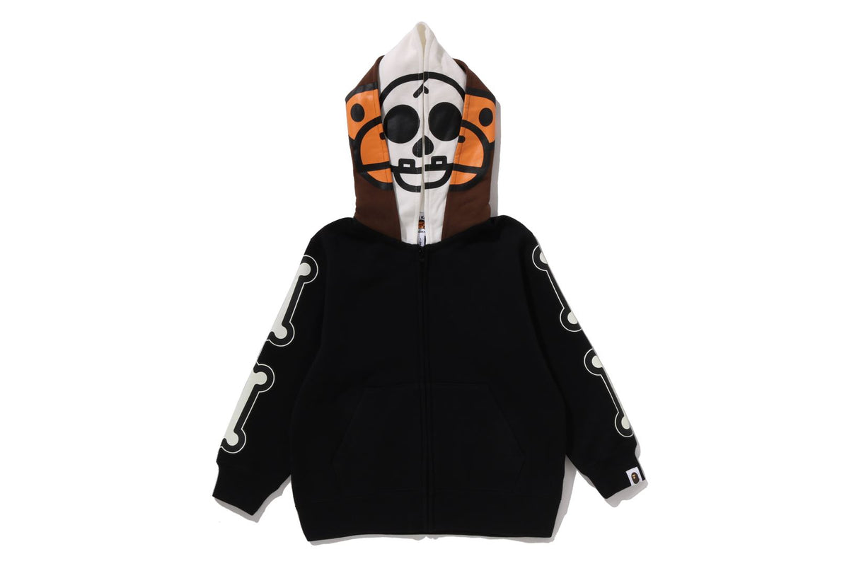 BABY MILO SKULL ZIP DOUBLE HOODIE KIDS