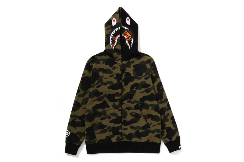 1ST CAMO MILO SHARK ZIP HOODIE KIDS
