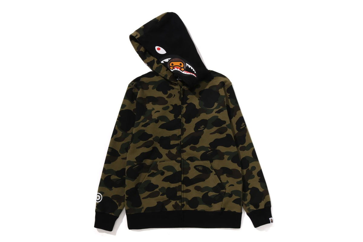 1ST CAMO MILO SHARK ZIP HOODIE KIDS