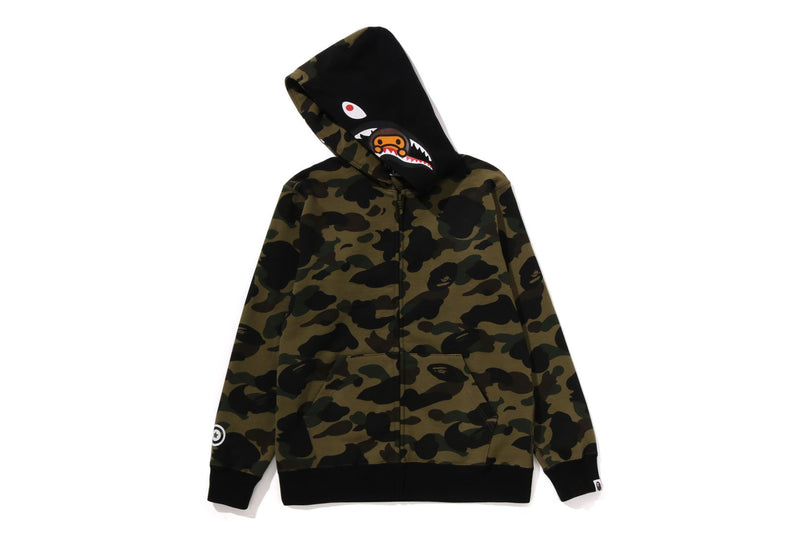 1ST CAMO MILO SHARK ZIP HOODIE KIDS