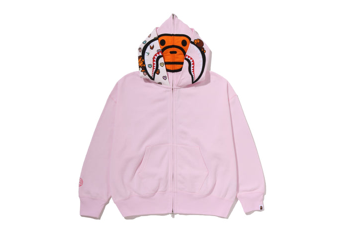 MILO SHARK OVERSIZED FULL ZIP DOUBLE HOODIE LADIES