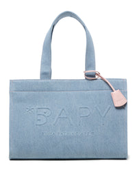 BAPY LOGO EMBOSSED DENIM TOTE