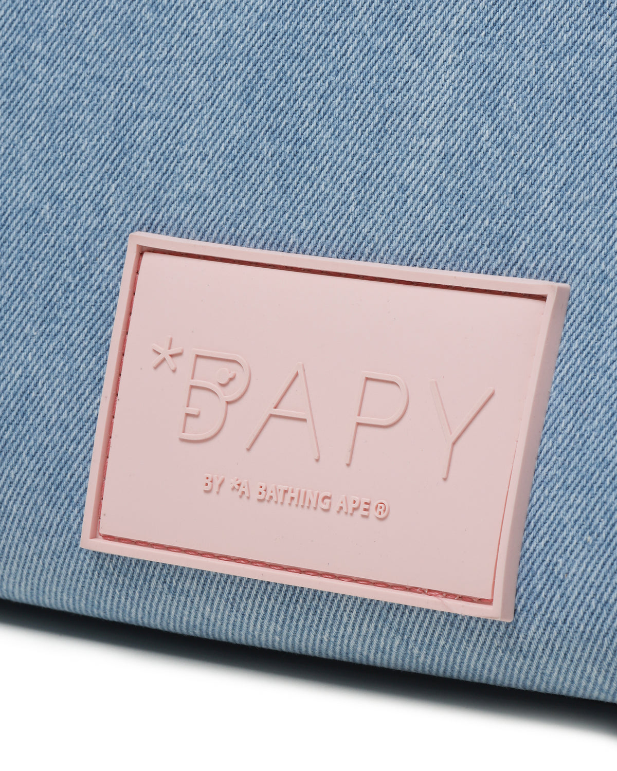 BAPY LOGO EMBOSSED DENIM TOTE