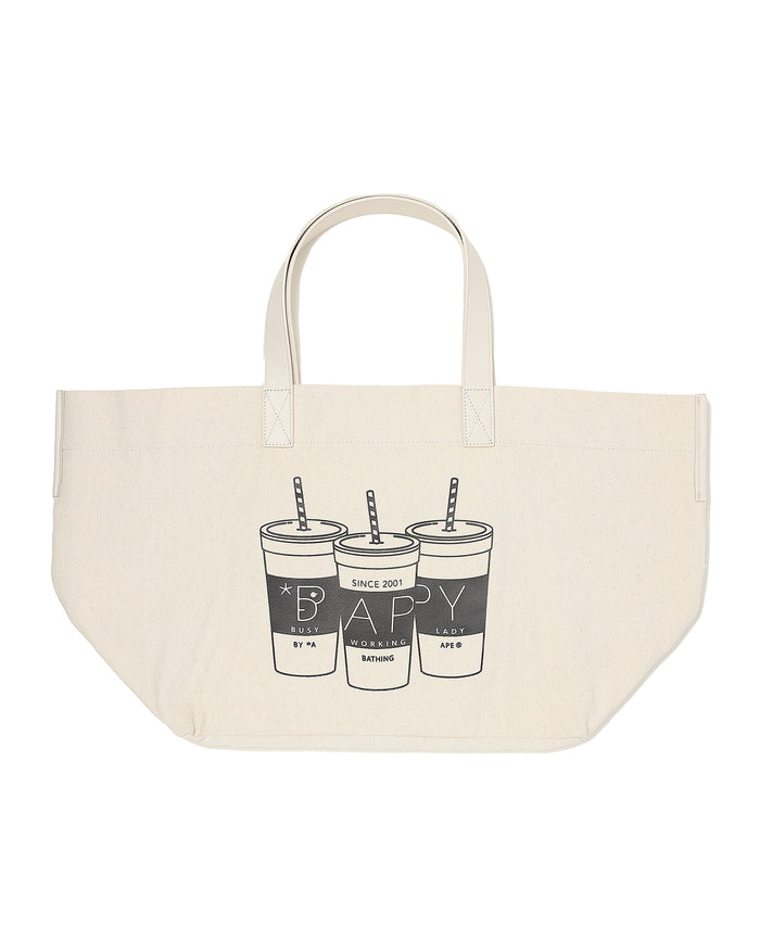 BAPY OVERSIZED CANVAS TOTE BAG