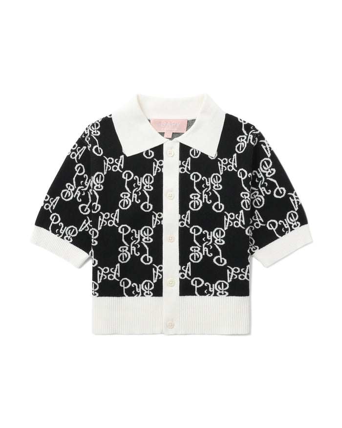 BAPY POLO KNIT CARDIGAN