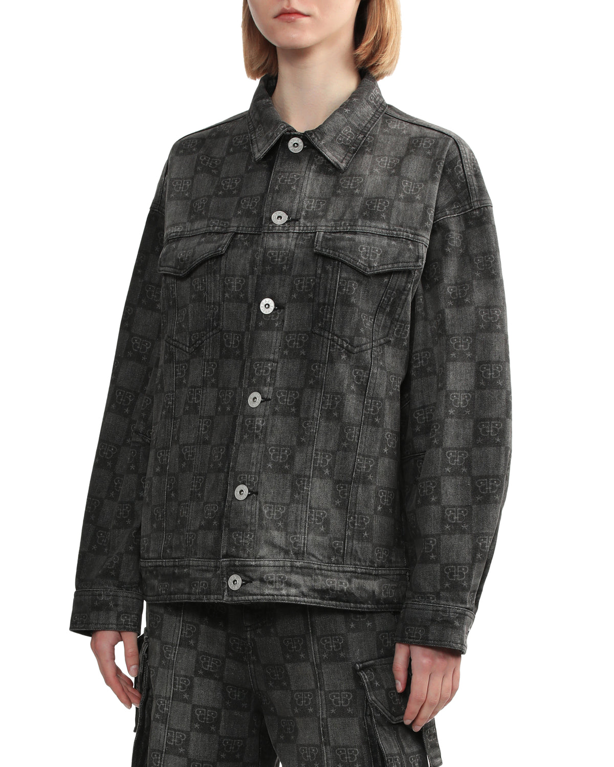 BAPY MONOGRAM DENIM JACKET