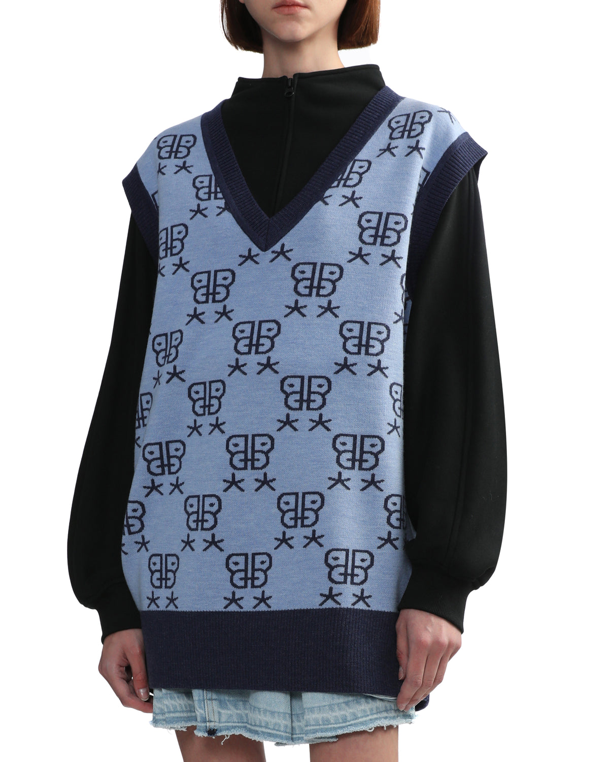 BAPY MONOGRAM KNIT VEST