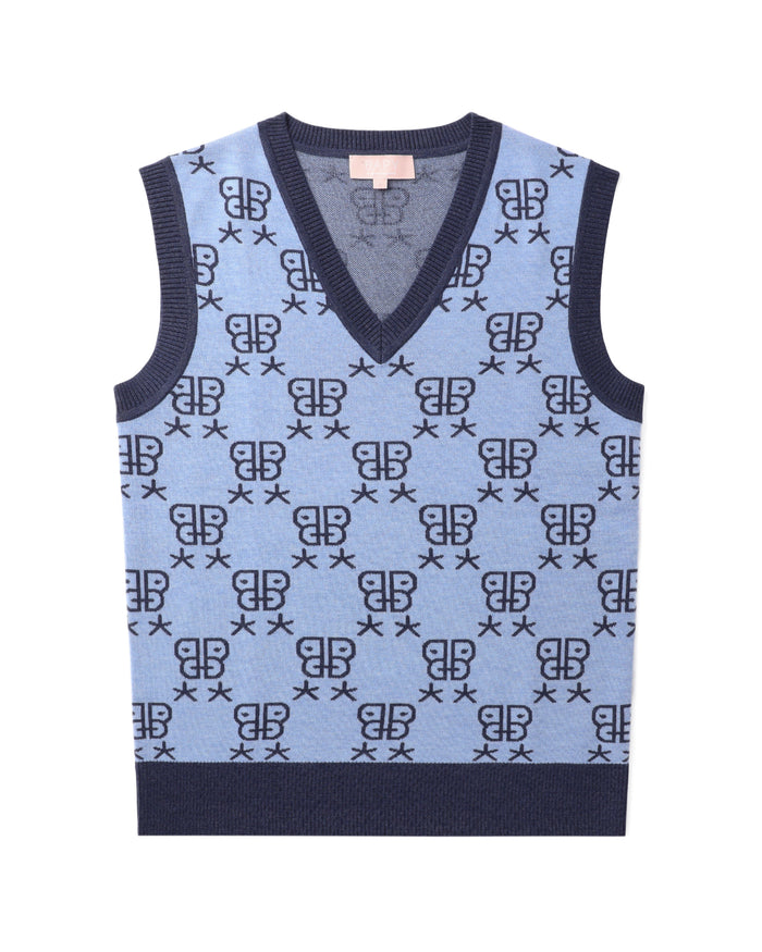 BAPY MONOGRAM KNIT VEST