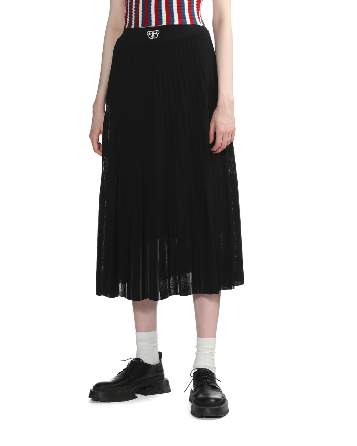 BAPY PLEATED KNIT SKIRT