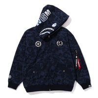 BAPEÂ® X ALPHA INDUSTRIES SHARK FULL ZIP HOODIE