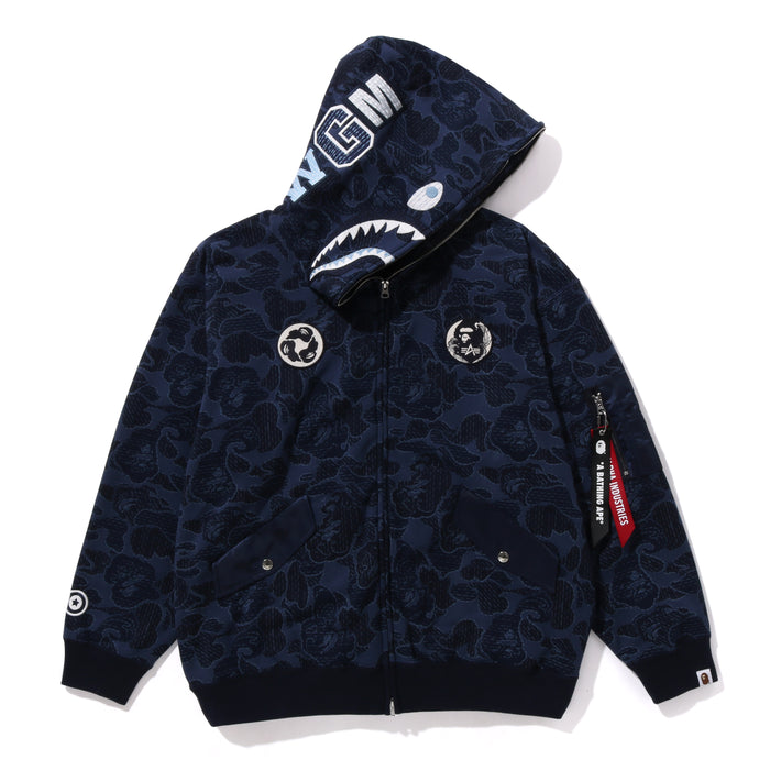 BAPE® X ALPHA INDUSTRIES SHARK FULL ZIP HOODIE