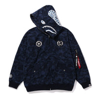 BAPEÂ® X ALPHA INDUSTRIES SHARK FULL ZIP HOODIE