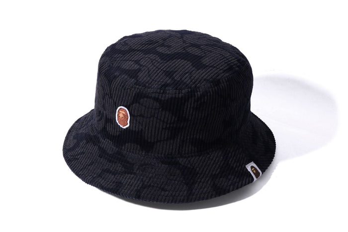 SOLID CAMO CORDUROY BUCKET HAT